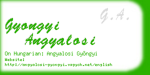 gyongyi angyalosi business card