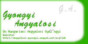 gyongyi angyalosi business card